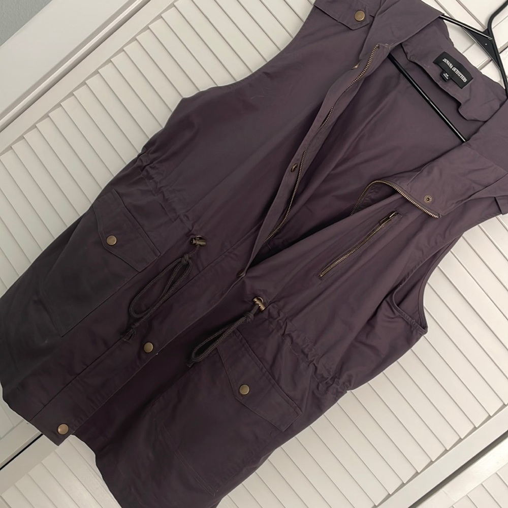 Grey cargo vest